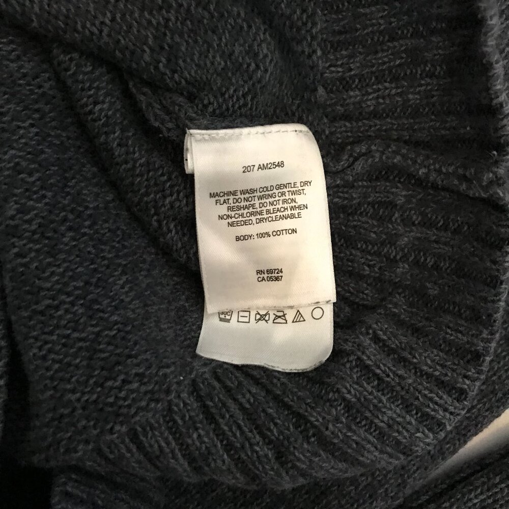 Columbia Men's Heavy Duty Knit V neck Sweater Fall Gray cable knit Size Medium - Picture 12 of 16